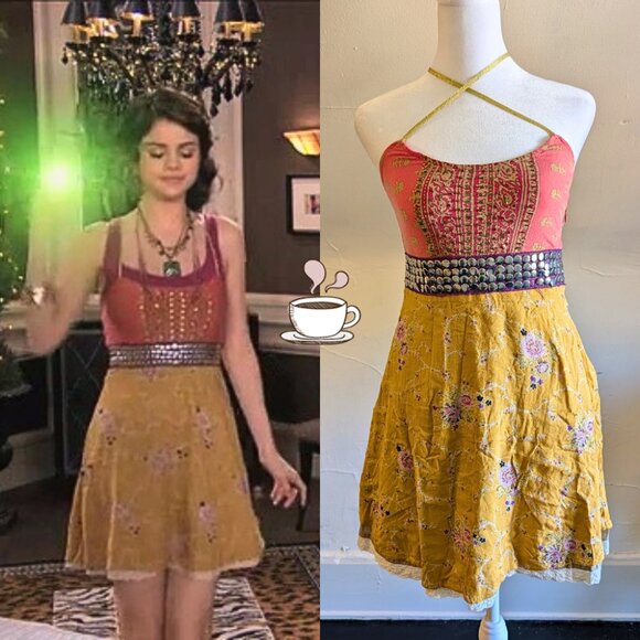 free people bollywood dress ASO alex russo wizards of waverly place *FLAWED* (4) - Picture 1 of 10